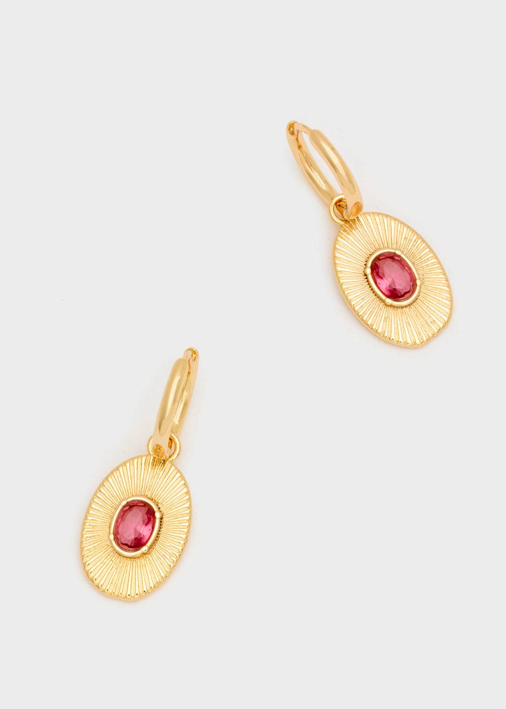 Nalí ZOLA OVAL EARRINGS W/STONE + COLORS Sconti VIP