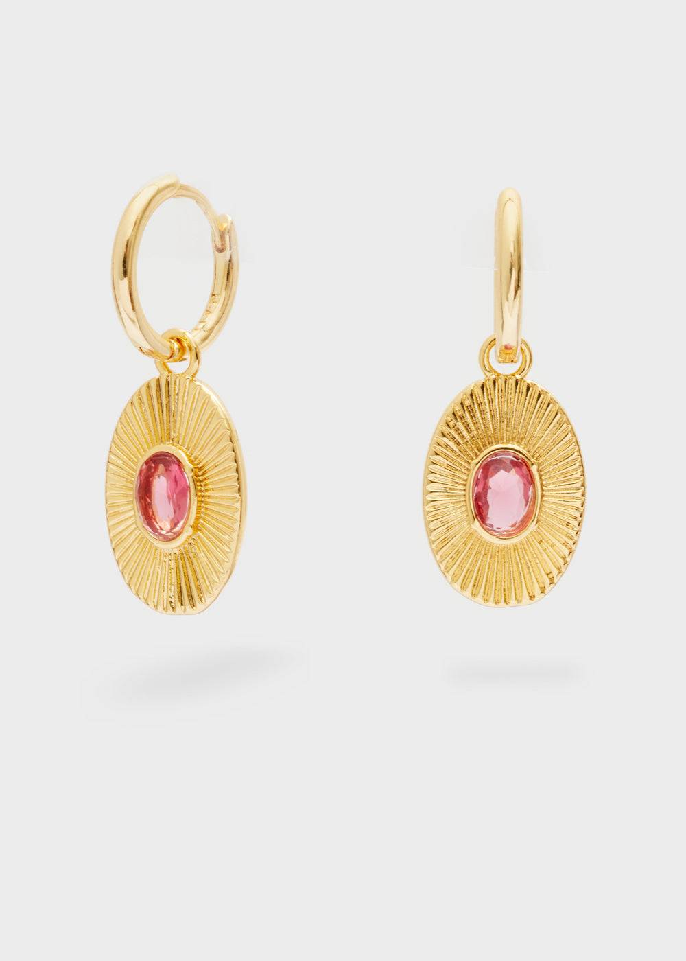Nalí ZOLA OVAL EARRINGS W/STONE + COLORS Sconti VIP