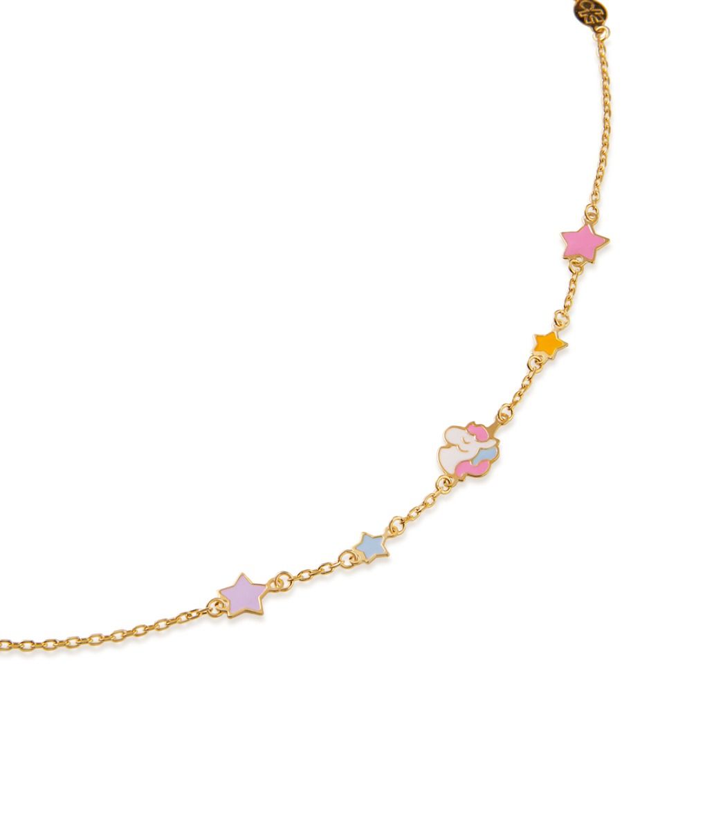 Le Bebé Bracciale Toys in oro giallo con unicorno e stelline Saldi Di Fabbrica