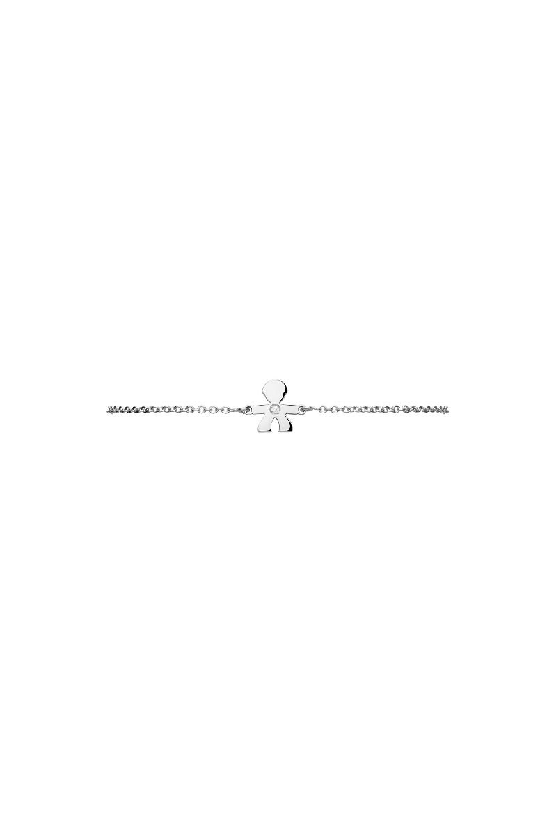 Le Bebé Bracciale I Preziosi con sagoma bimbo in oro bianco e diamante Qualità Garantita