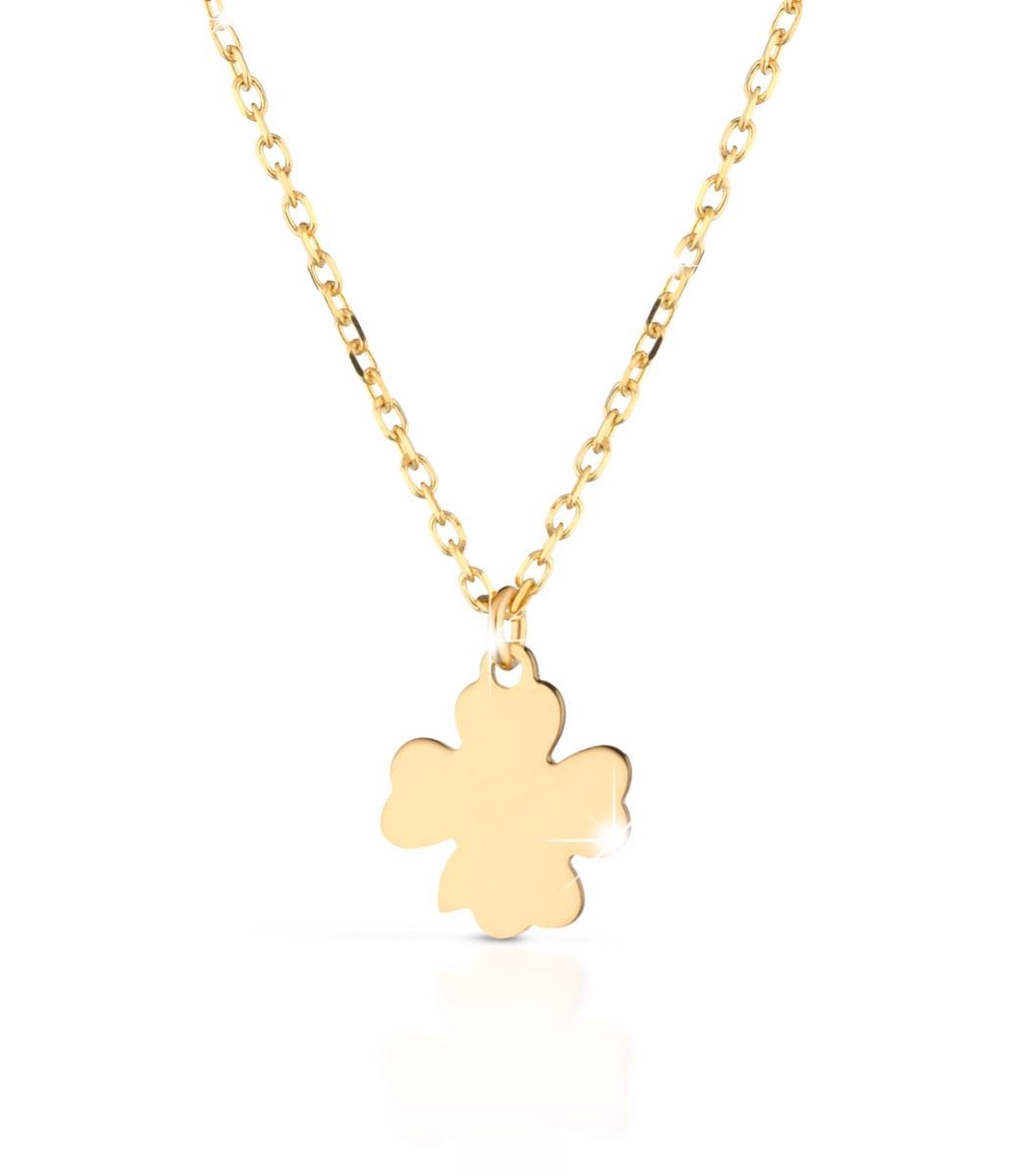 Le Bebé Collana Fortuna con quadrifoglio in oro giallo Economico