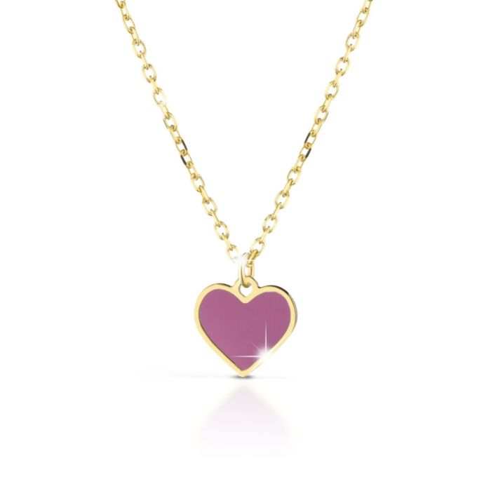 Le Bebé Collana Fortuna con cuore in oro giallo