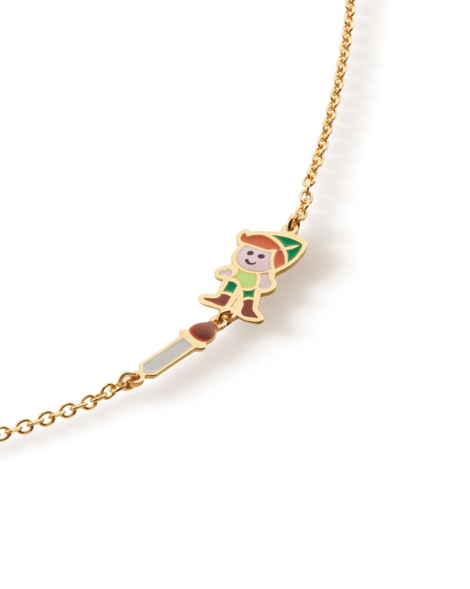 Le Bebé Bracciale Fiabe ispirato a Peter Pan in oro giallo Promozione
