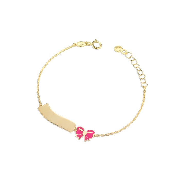 Le Bebé Bracciale Toys con fiocco e targhetta nuvola in oro giallo Saldi