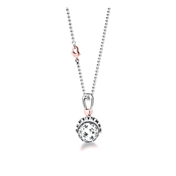 Le Bebé Collana Suonamore in argento placcato oro rosa con diamante Shopping Online