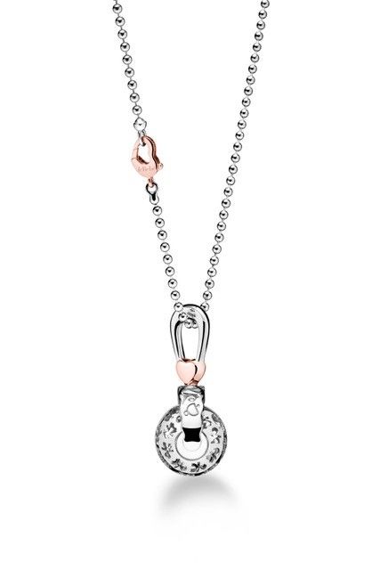 Le Bebé Collana Suonamore in argento placcato oro rosa con diamante Shopping Online