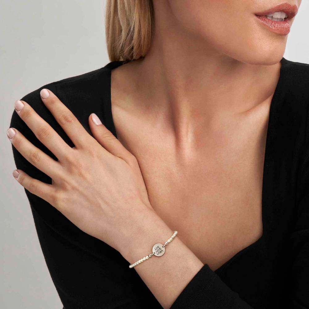 Nomination Bracciale Messaggi d'amore Tondo incidibile e Perle Nuova