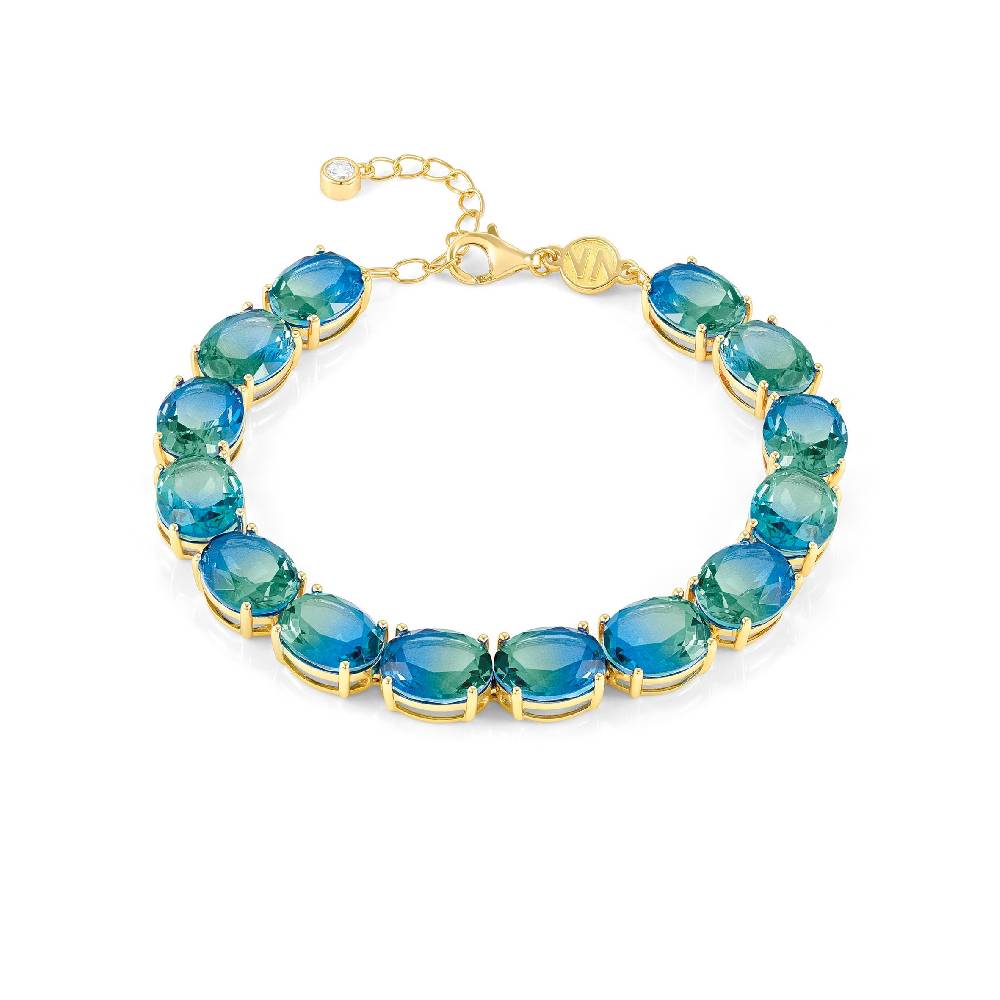 Nomination Bracciale Symbiosi pietre bicolor celeste verde Nomination Bracciale Symbiosi pietre bicolor celeste verde