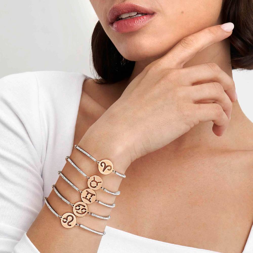 Nomination Bracciale Milleluci Zodiaco Acquario in PVD rosa e Cristalli Affare Del Giorno