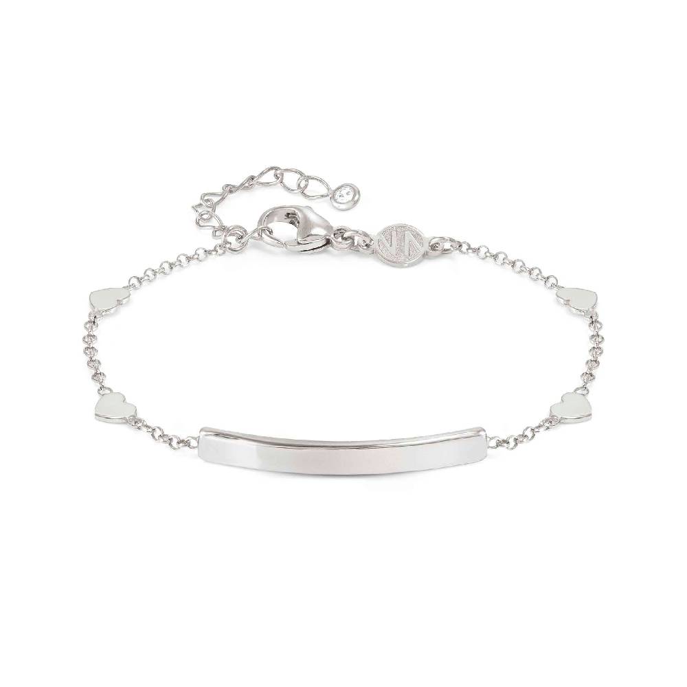 Nomination Bracciale Messaggi d'amore con Placca incidibile e Cuoricini