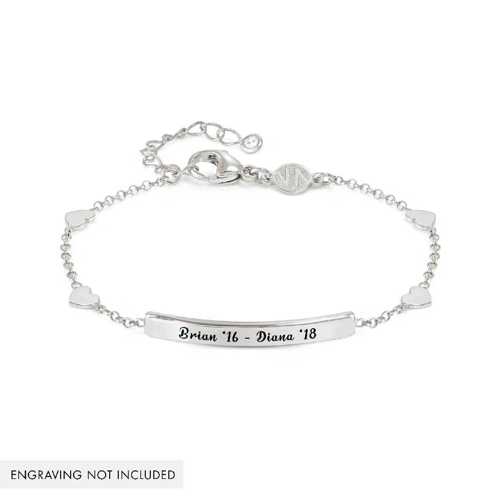 Nomination Bracciale Messaggi d'amore con Placca incidibile e Cuoricini Sottocosto