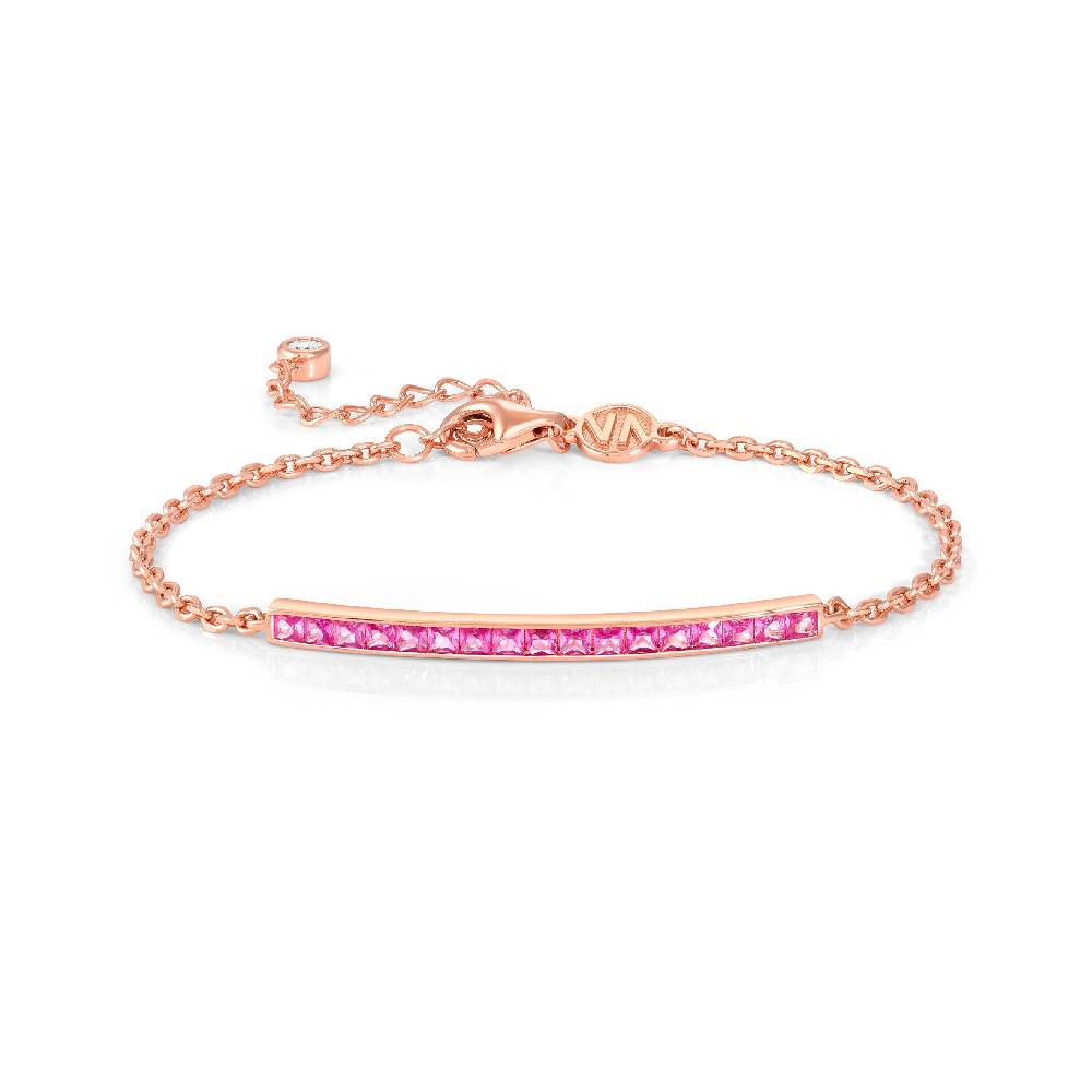 Nomination Bracciale Carismatica Centrale in Oro rosa e Pietre fucsia