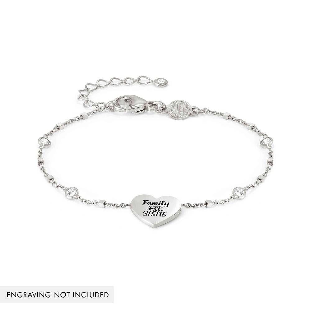 Nomination Bracciale Messaggi d'amore Cuore incidibile e Pietre Offerta