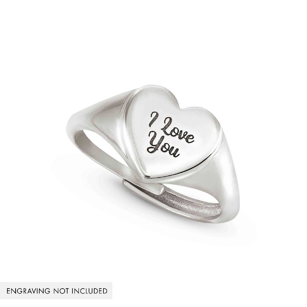 Nomination Anello MESSAGGI D'AMORE in argento 925 Chevalier Cuore Saldi Di Fabbrica