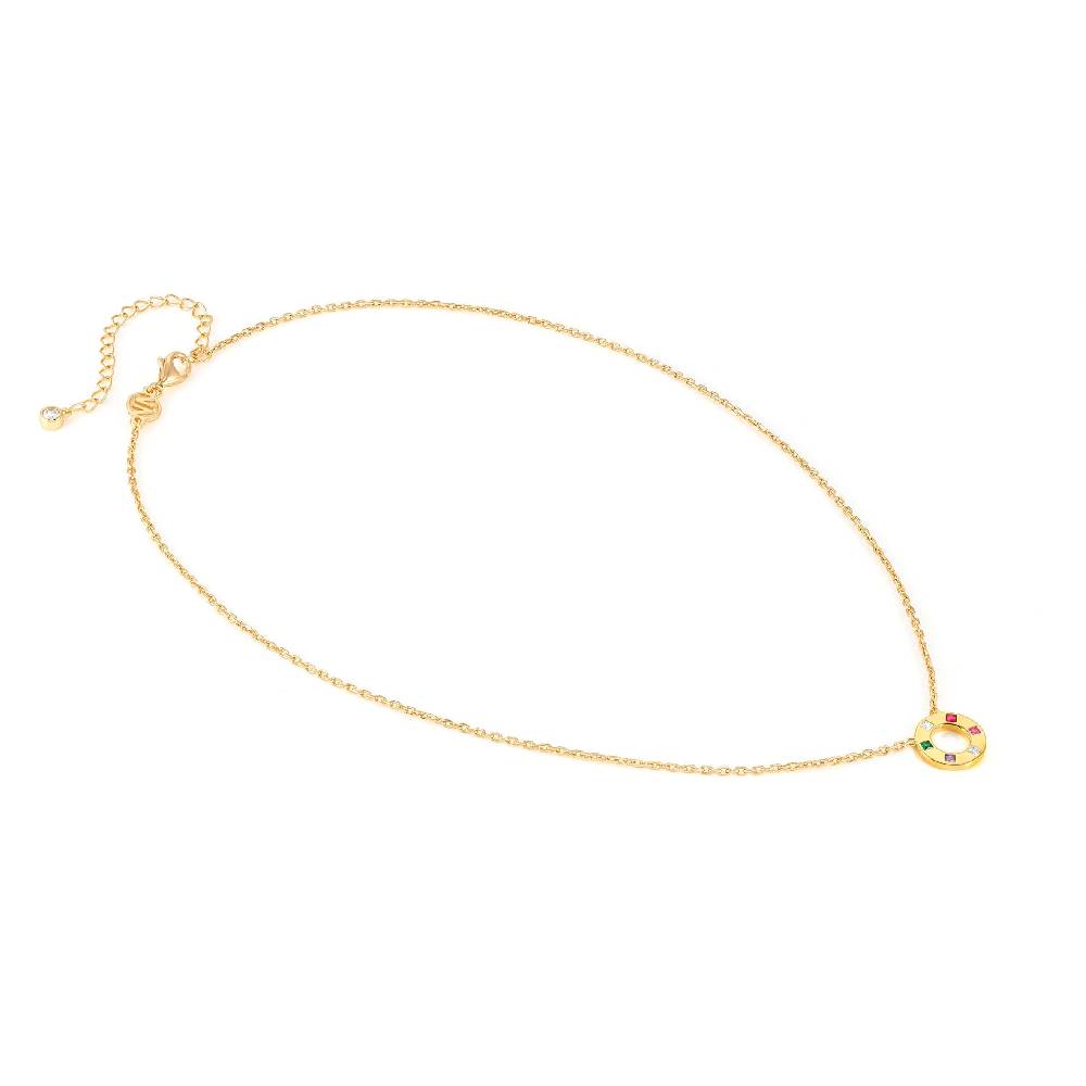 Nomination Collana Carismatica Tondo in Oro giallo e Cubic Zirconi Hotsell