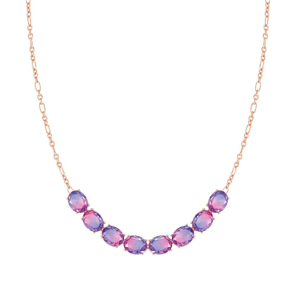 Nomination Collana Symbiosi pietre bicolore rosa e viola Vendita Calda