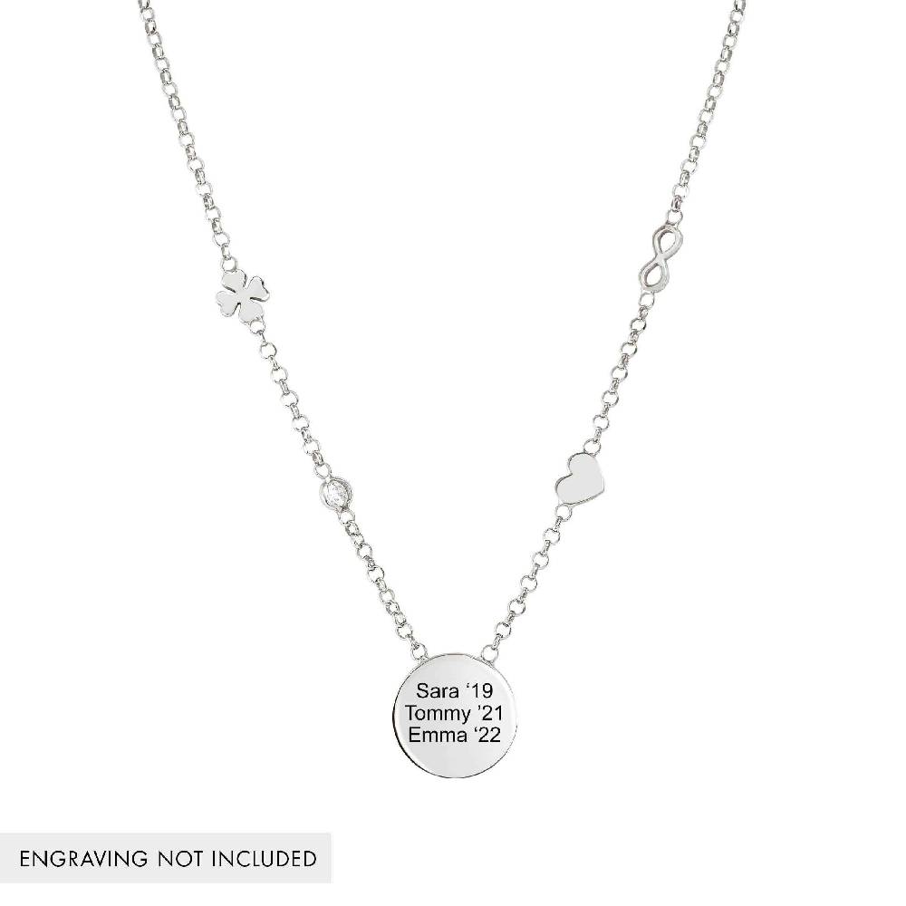 Nomination Collana Messaggi d'amore Tondo incidibile e mix simboli Saldi Di Fabbrica