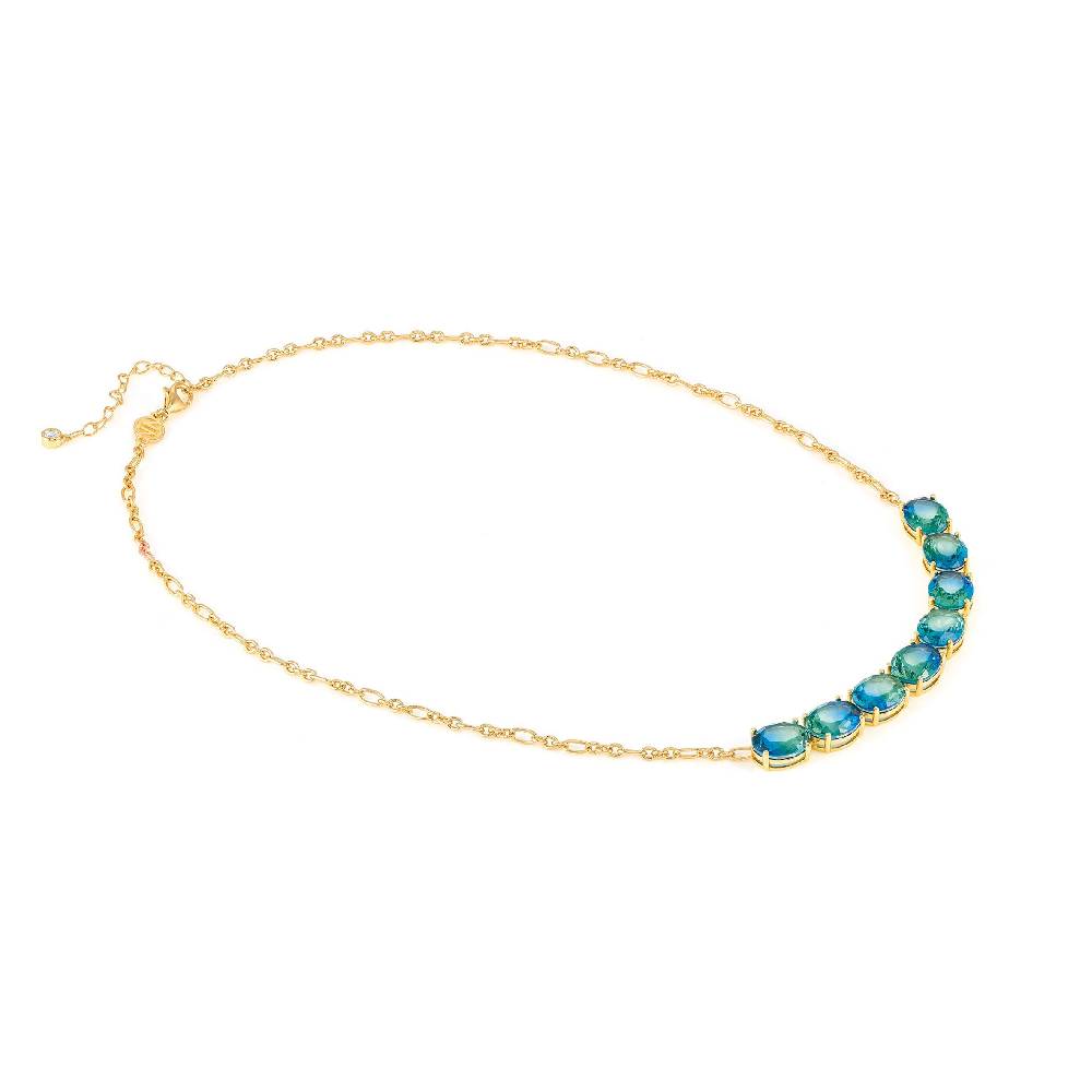 Nomination Collana Symbiosi con pietre Bicolor celeste e verde Vendite Flash