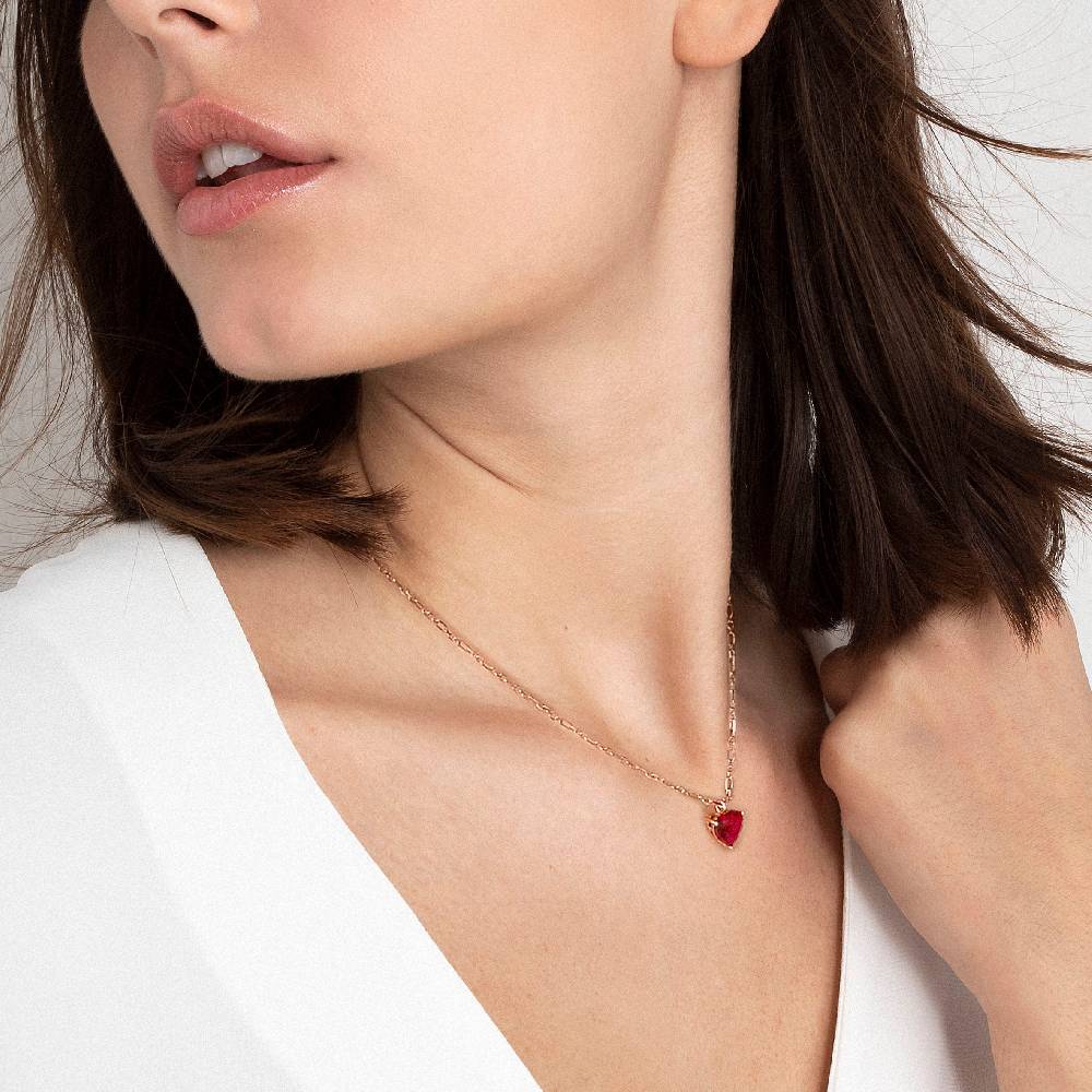 Nomination Collana SweetRock argento cuore bianco Nuovo