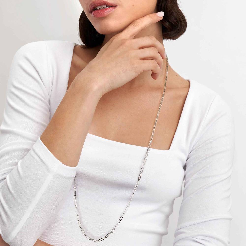 Nomination Collana Chainsofstyle lunga con Cubic Zirconia Consegna Veloce