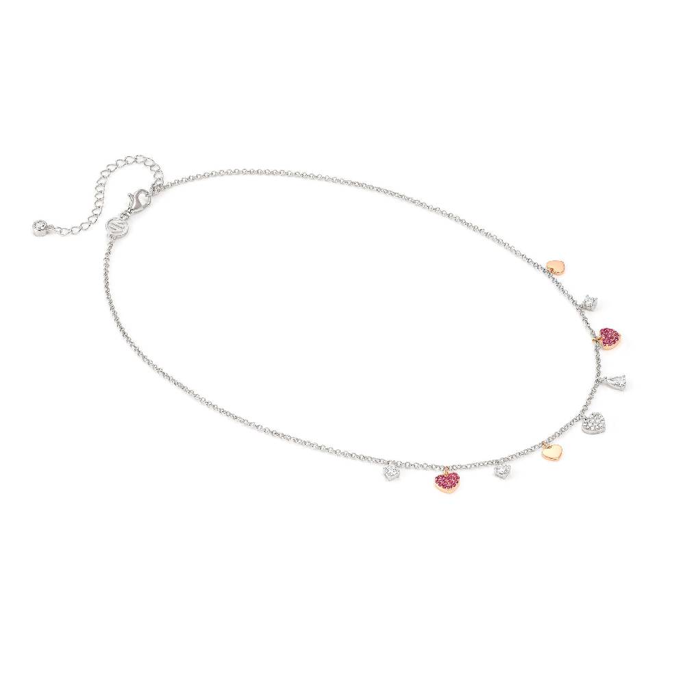 Nomination Collana Lucentissima Mix Pendenti Cuori e Cubic Zirconia Super sconto