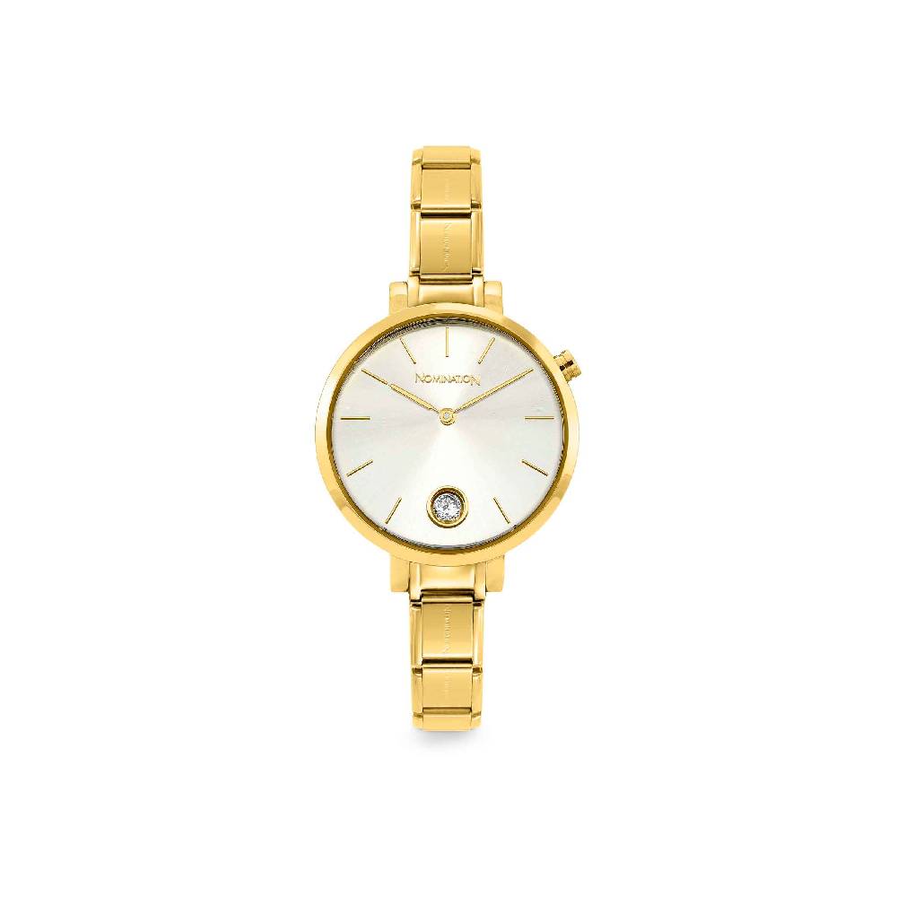Nomination OROLOGIO COMPOSABLE ORO GIALLO CON ZIRCONE Vendita Calda