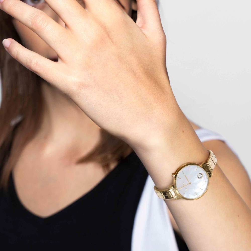 Nomination OROLOGIO COMPOSABLE ORO GIALLO CON ZIRCONE Vendita Calda