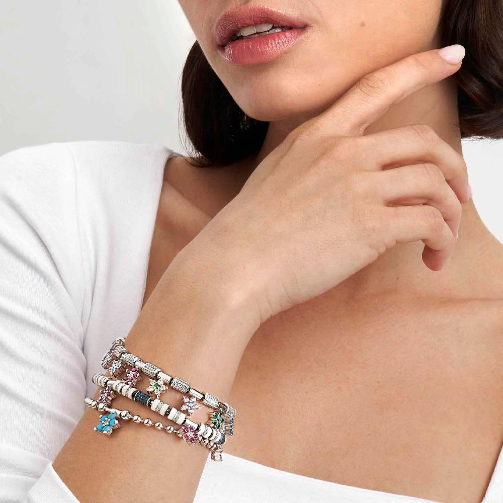 Nomination Ciondolo SeiMia fiore grande con Turchese e CZ bianco Promozione Limitata