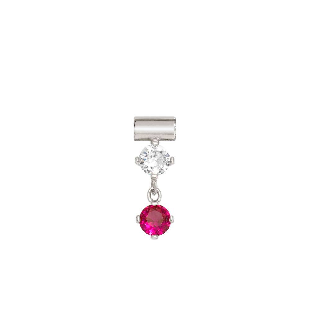 Nomination Ciondolo SeiMia con Cubic Zirconia Rosso e Bianco Presa