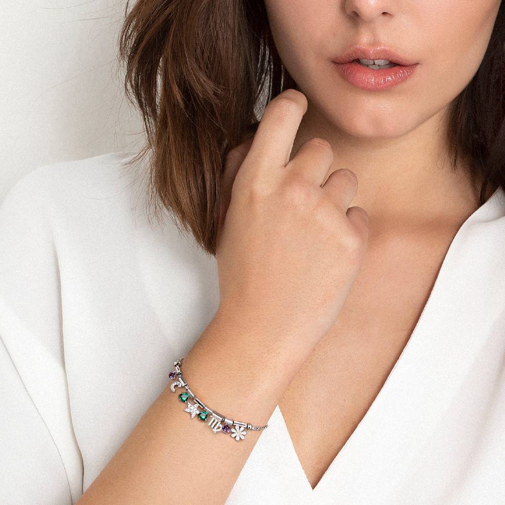 Nomination Ciondolo SeiMia con Cubic Zirconia Rosso e Bianco Presa