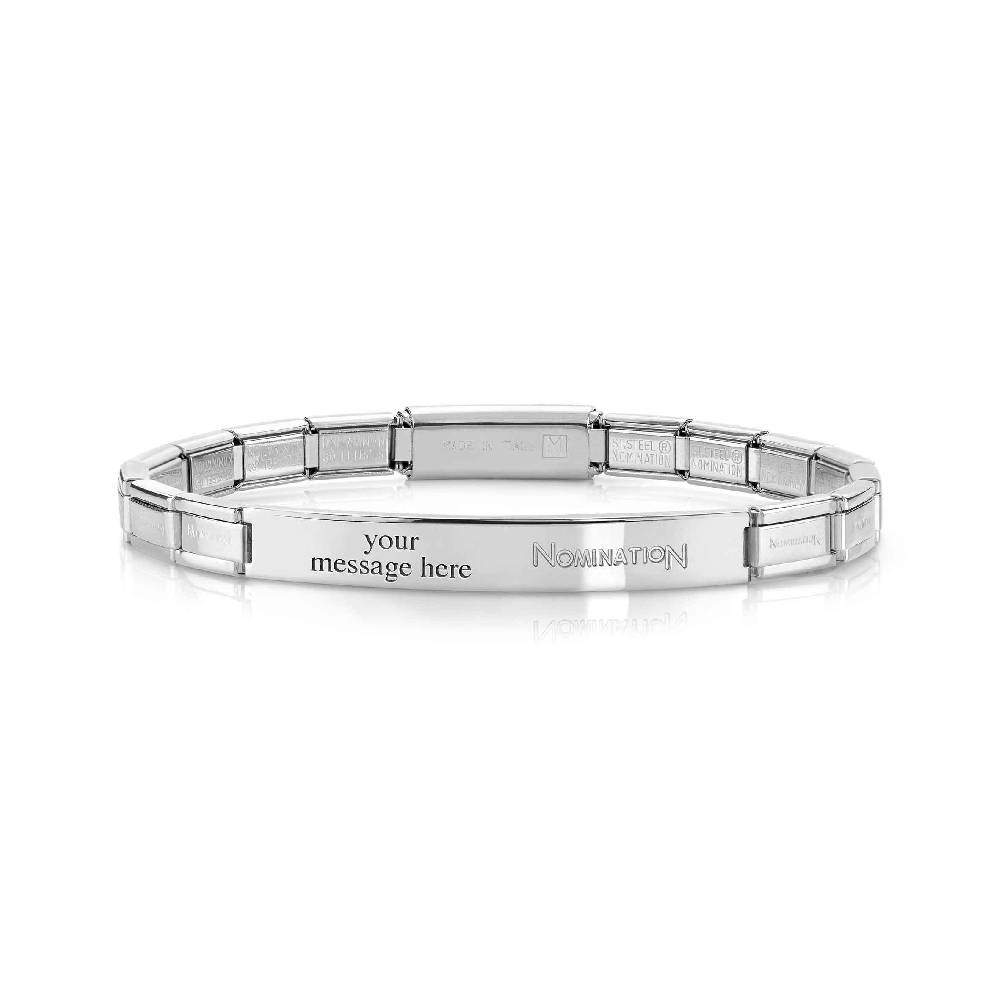 Nomination Bracciale Trendsetter in acciaio con placca Prezzo Ridotto