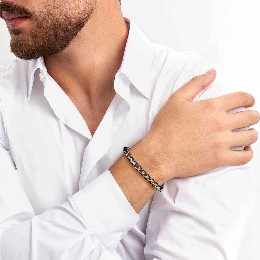Nomination Bracciale B-yond con intreccio Acciaio e PVD nero Negozio