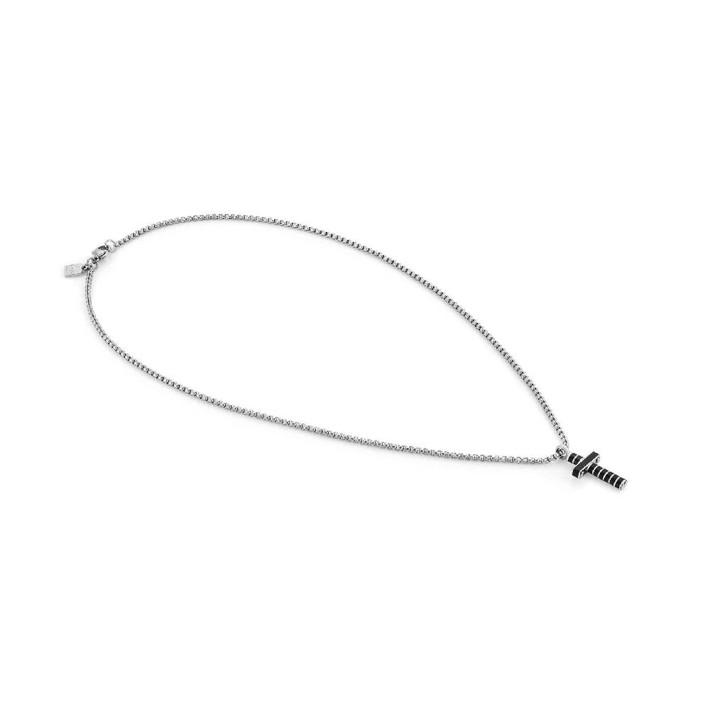 Nomination Collana Strong Diamond croce nera Promozione Limitata