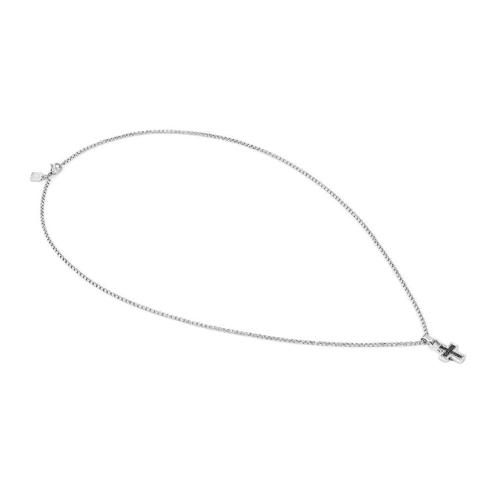 Nomination Collana Manvision con Croce e Pietre nere Offerta