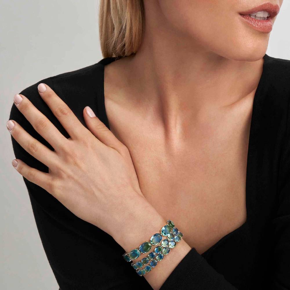 Nomination Bracciale Symbiosi con pietre grandi bicolor Saldi Di Fabbrica