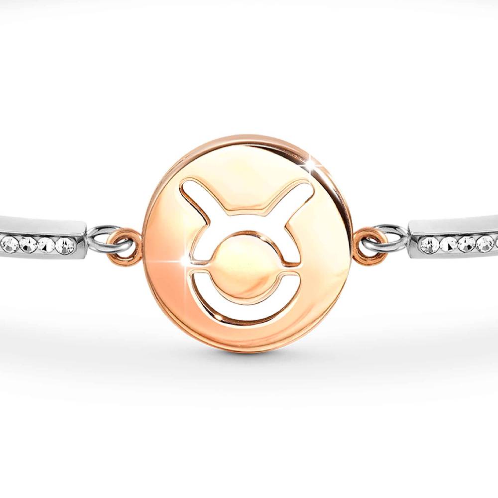 Nomination Bracciale Milleluci Zodiaco Toro in PVD rosa e Cristalli Nuova