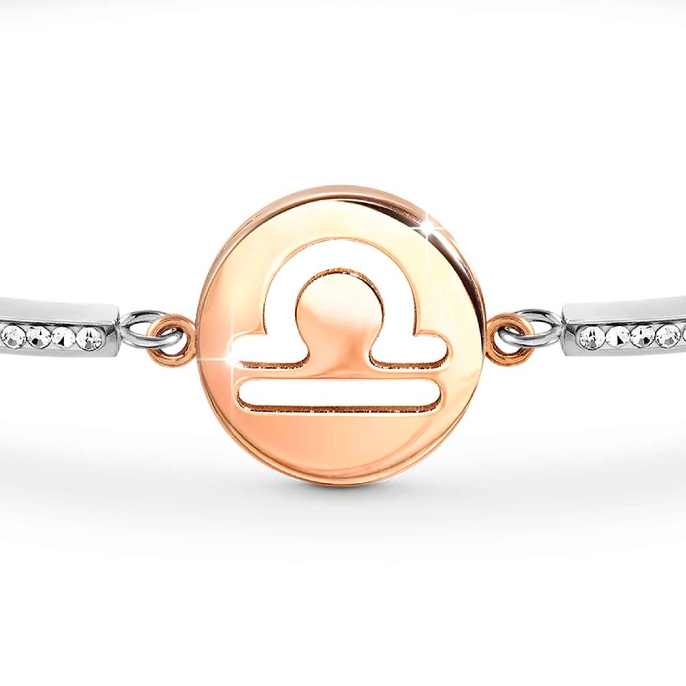 Nomination Bracciale Milleluci Zodiaco Bilancia in PVD rosa e Cristalli Qualità
