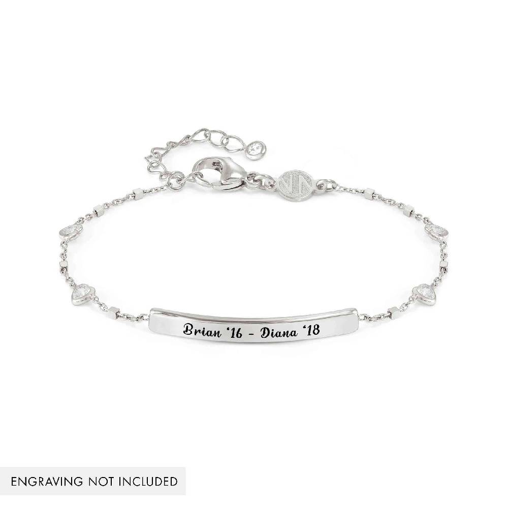 Nomination Bracciale Messaggi d'amore con Placca e Zirconi a cuore Vendita