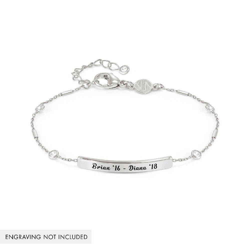 Nomination Bracciale Messaggi d'amore con Placca Incidibile e Pietre Negozi Online