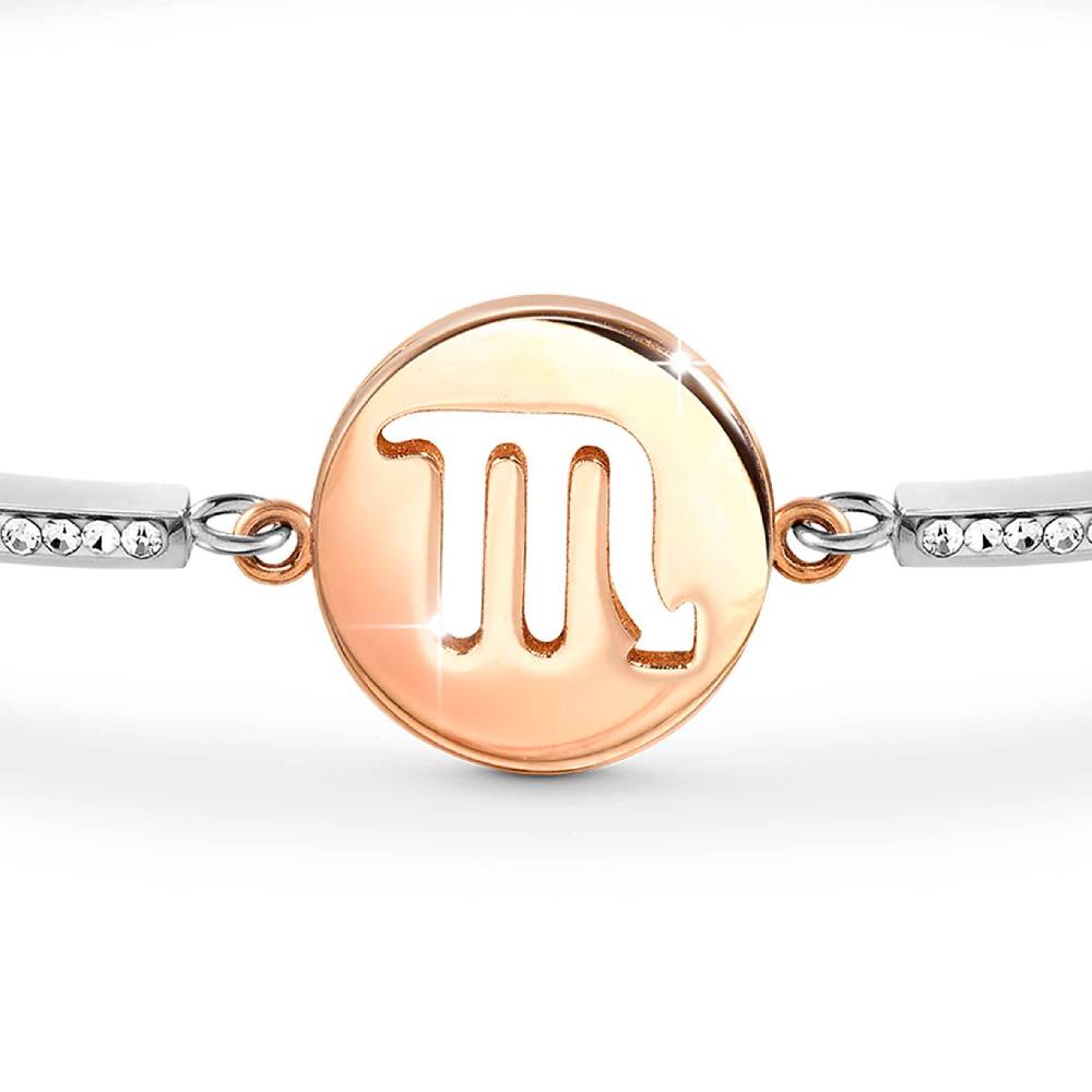 Nomination Bracciale Milleluci Zodiaco Scorpione in PVD rosa e Cristalli Presa
