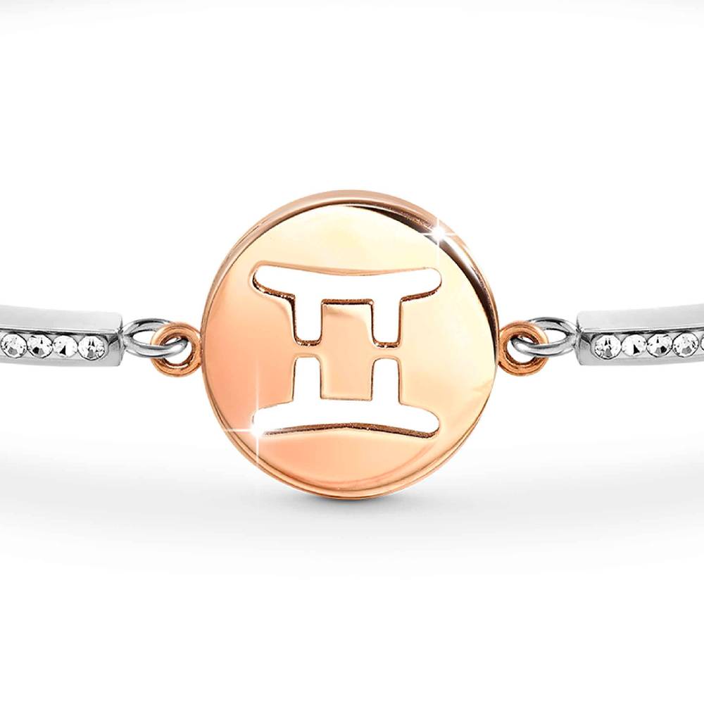 Nomination Bracciale Milleluci Zodiaco Gemelli in PVD rosa e Cristalli Online