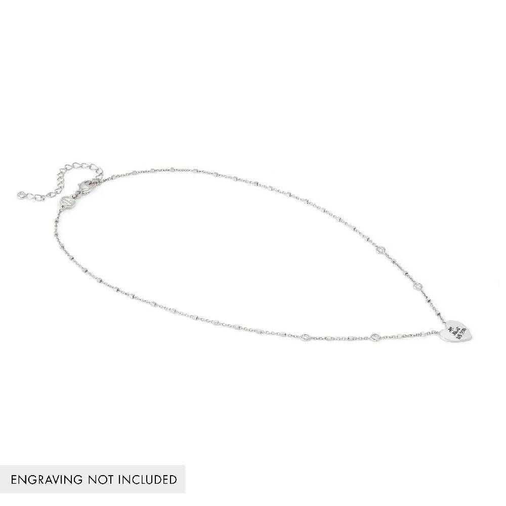 Nomination Collana Messaggi d'amore Cuore incidibile e Pietre bianche Fino al 55% di sconto