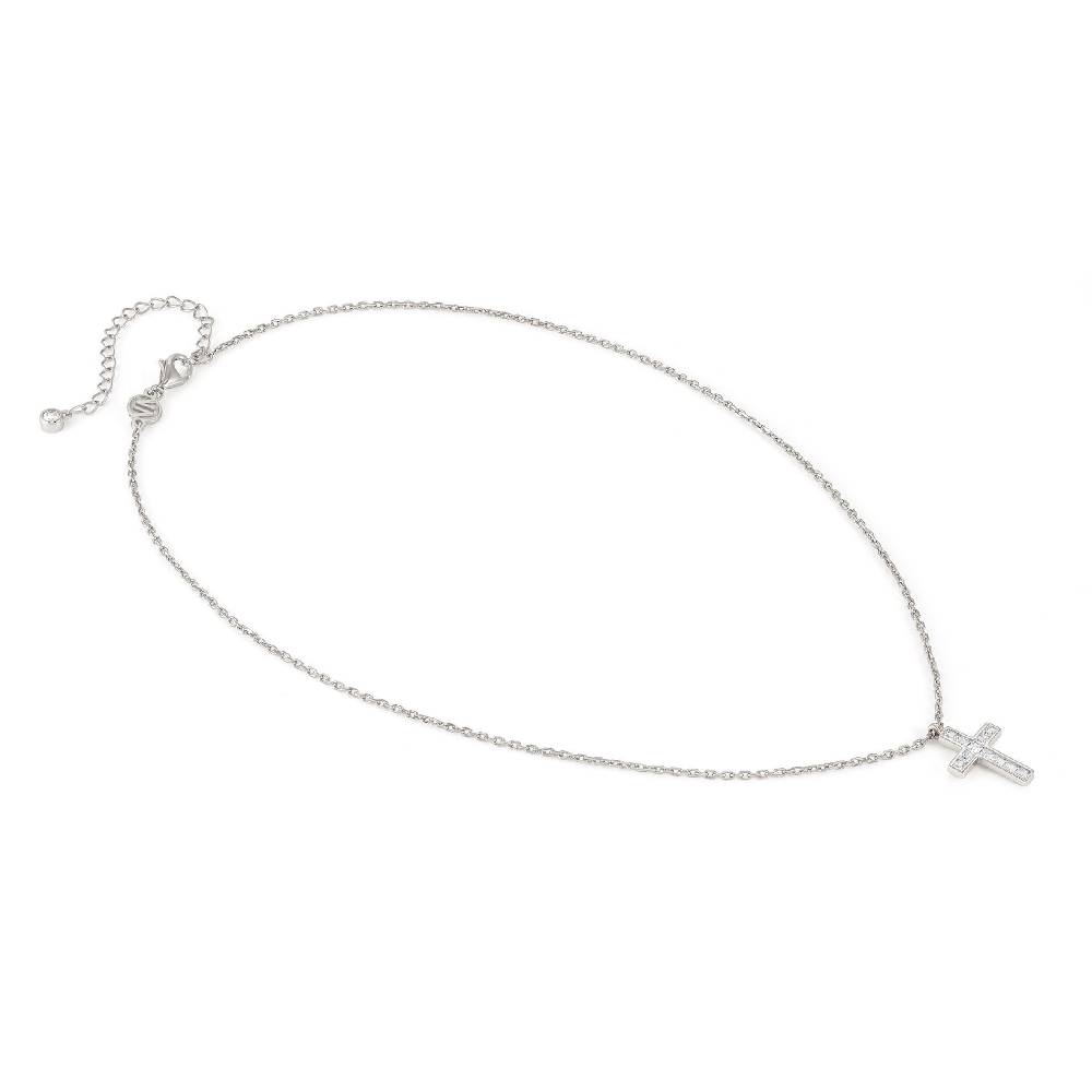 Nomination Collana Carismatica Croce in Argento e Cubic Zirconia bianchi Italia