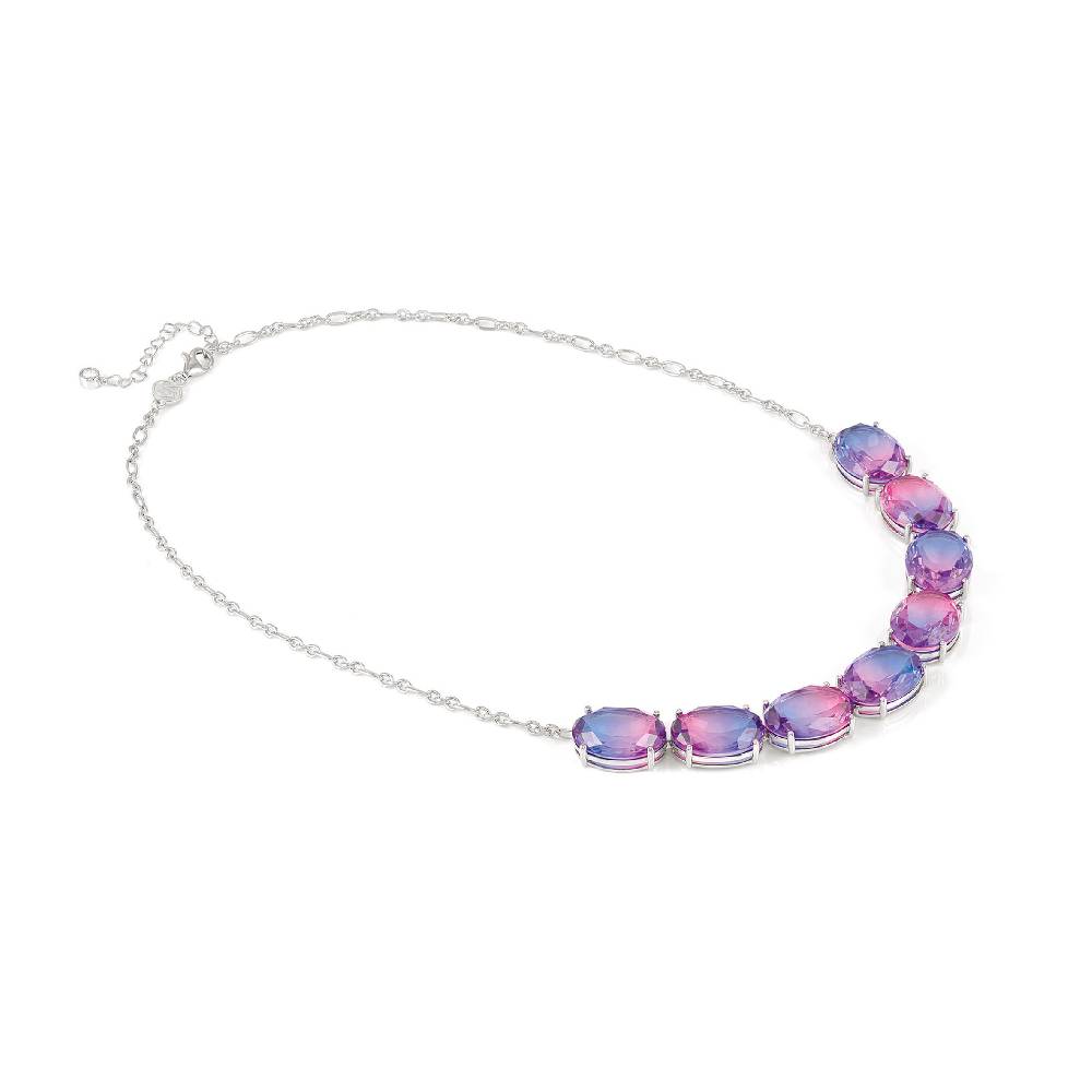 Nomination Collana Symbiosi pietre grandi bicolor rosa e viola In Linea