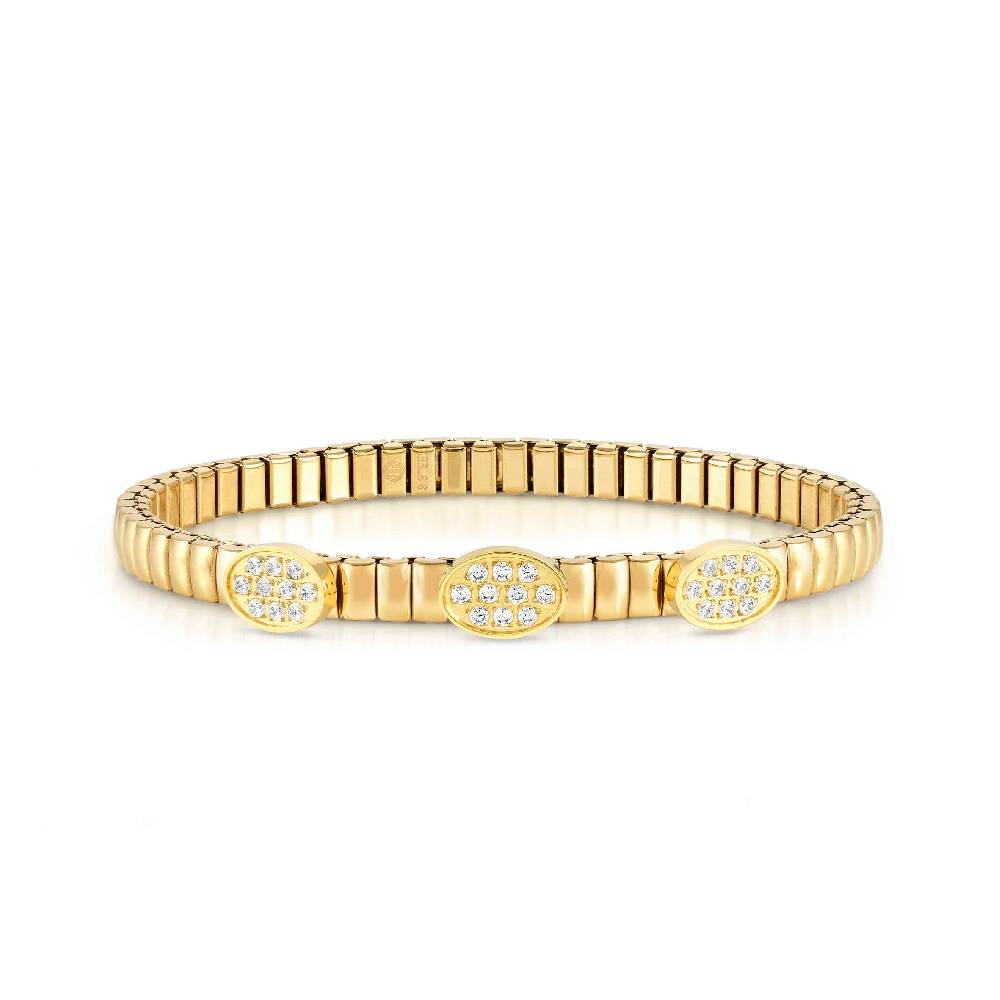 Nomination Bracciale Extension in PVD giallo con 3 Ovali Comprare a buon mercato