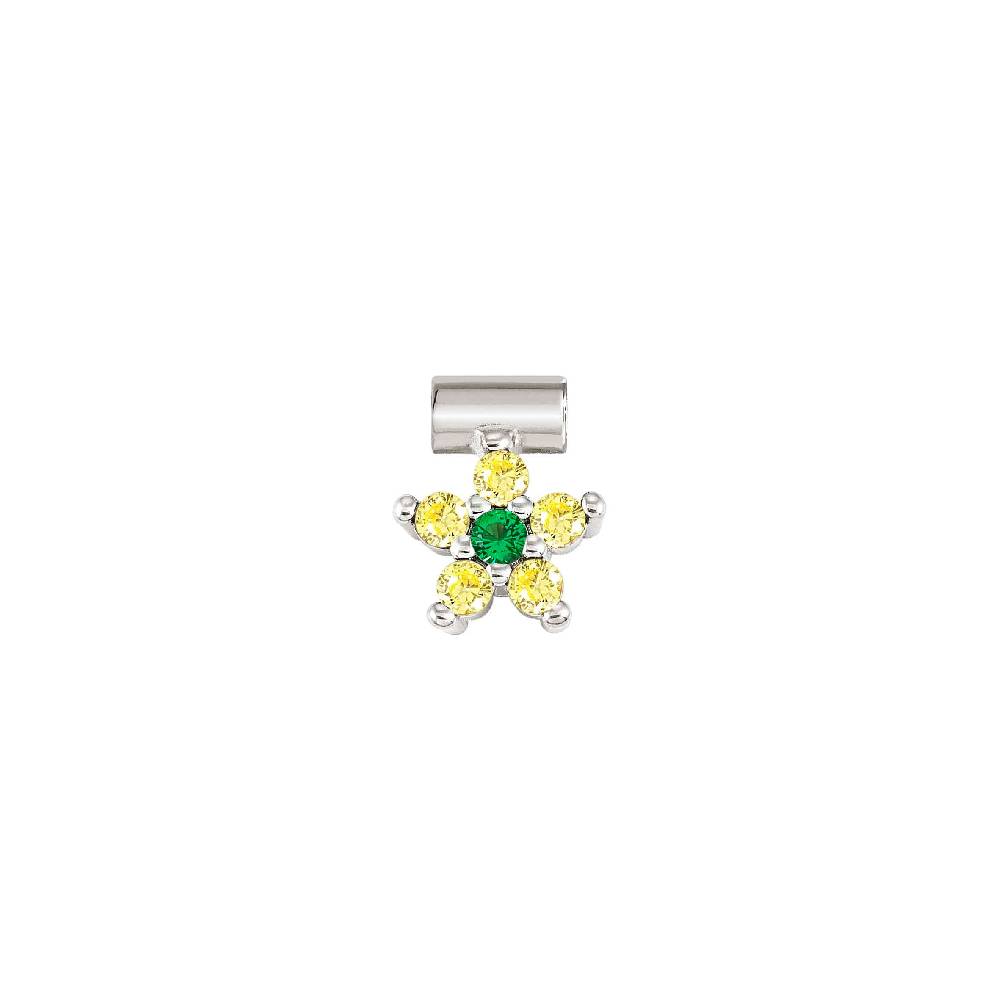 Nomination Ciondolo SeiMia fiore Giallo e verde con CZ