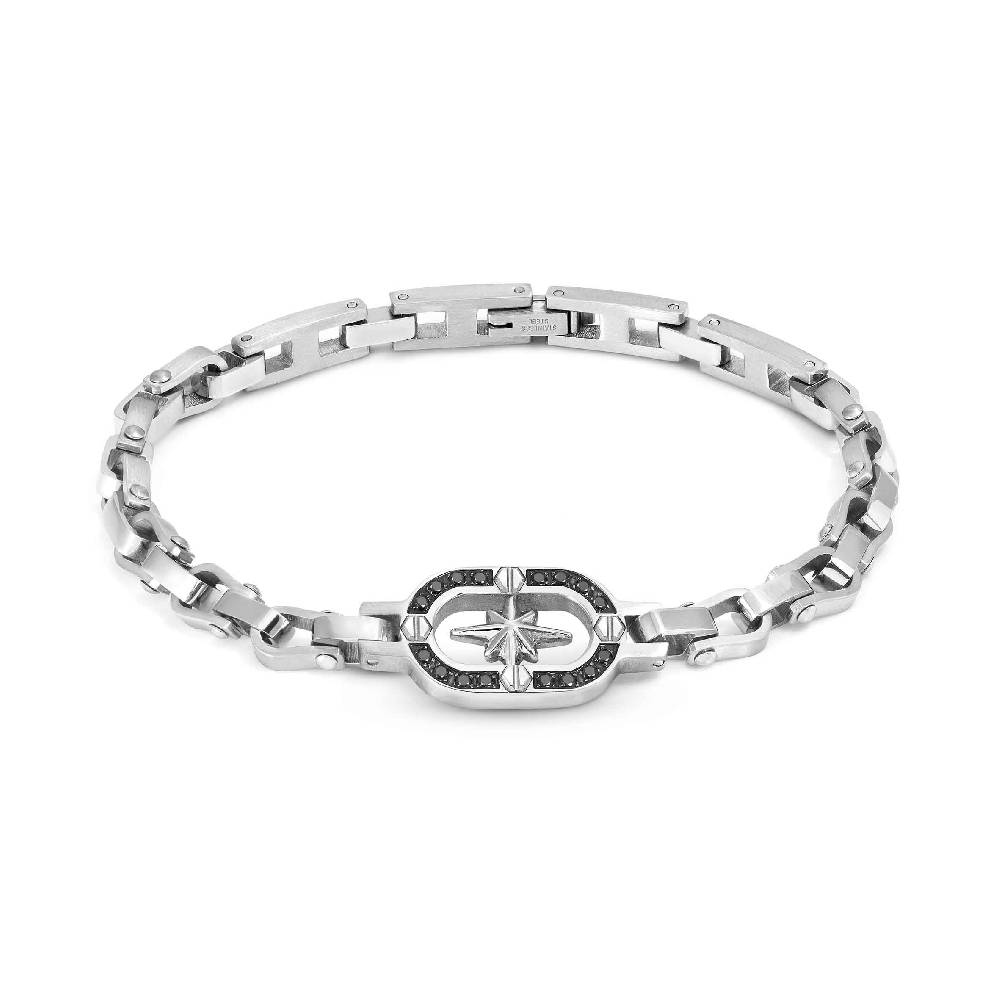 Nomination Bracciale ManVision Rosa dei venti con Zirconi neri Fornitura limitata