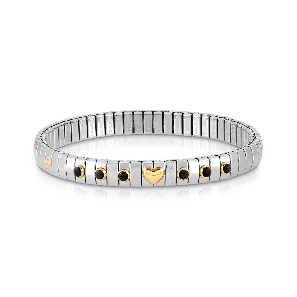 Nomination Bracciale Estensibile con 1 Cuore in Oro e Pietre Ultimo giorno