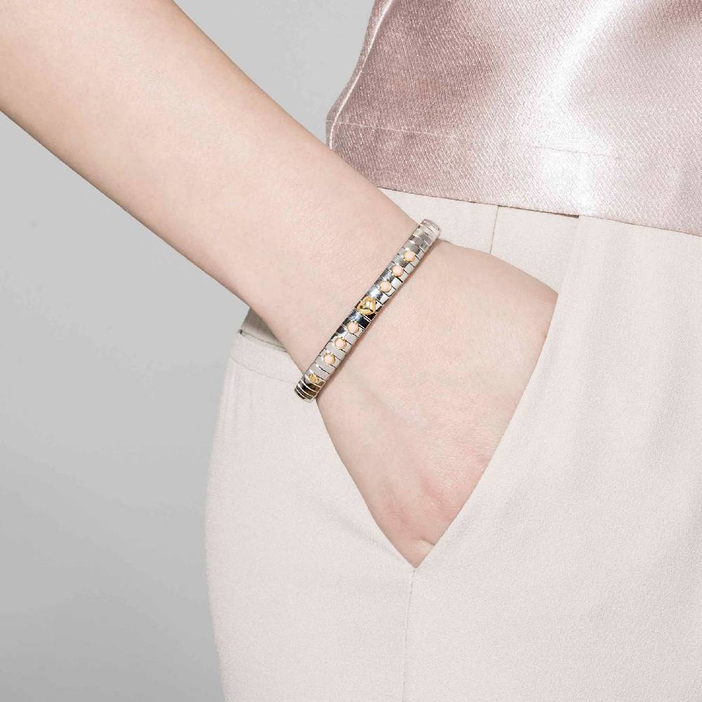 Nomination Bracciale Estensibile con 1 Cuore in Oro e Pietre Ultimo giorno