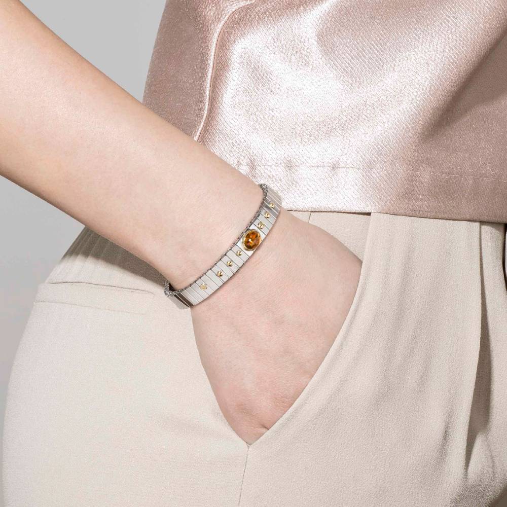 Nomination Bracciale estensibile con Pietra dura ovale Promozione temporanea